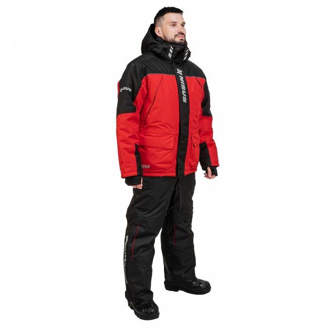 Костюм зимний рыболовный CASTOR, цв.красный, р.2XL, 10/10 К, Шелтер до-50С (T-KSC-2XL-54/176R) NISUS
