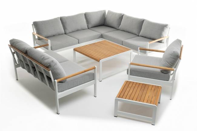 Лаунж зона из алюминия MAYA XL белая  Joygarden