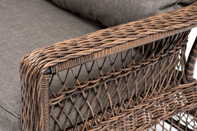 "Гранд Латте" диван трехместный из искусственного ротанга, цвет коричневый "Гранд Латте" диван трехместный из искусственного ротанга, цвет коричневый