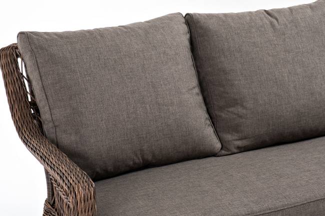 "Гранд Латте" диван трехместный из искусственного ротанга, цвет коричневый "Гранд Латте" диван трехместный из искусственного ротанга, цвет коричневый