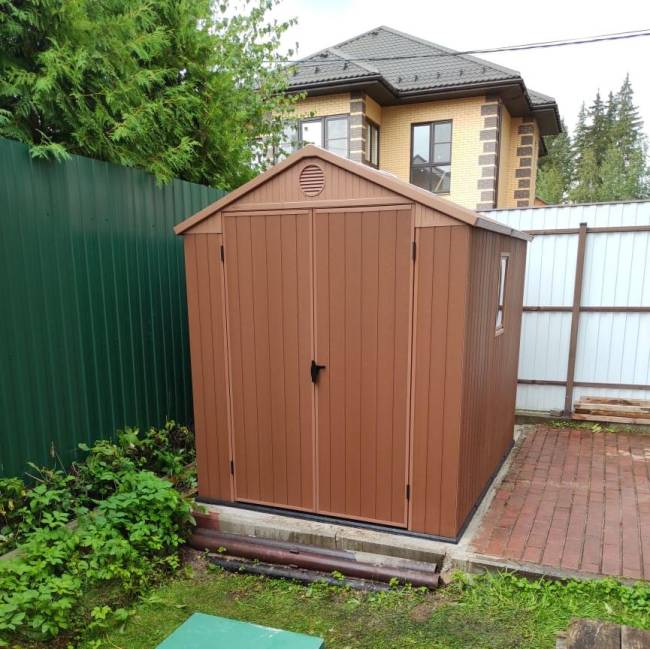 Сарай "Дарвин 6х8" (размеры 183 х 244 см), коричневый Сарай "Дарвин 6х8" (размеры 183 х 244 см), коричневый