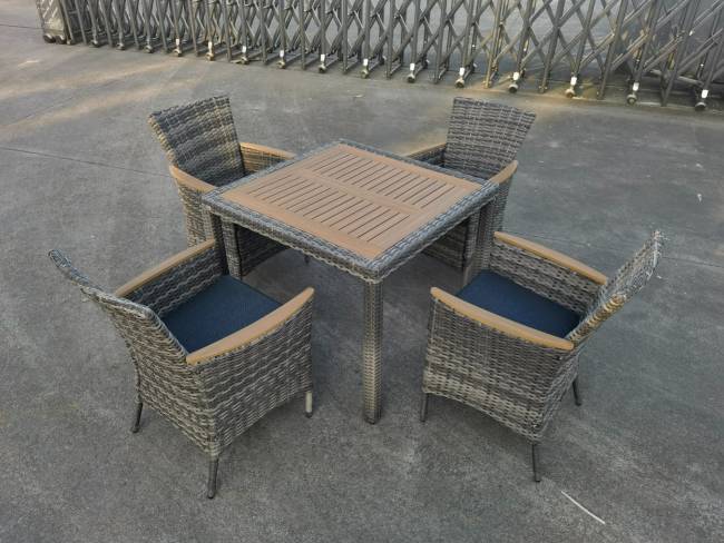 AMELIA обеденный комплект серого цвета на 4 персоны