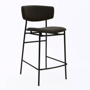 Дизайнерский полубарный стул Marko графит, черный металл