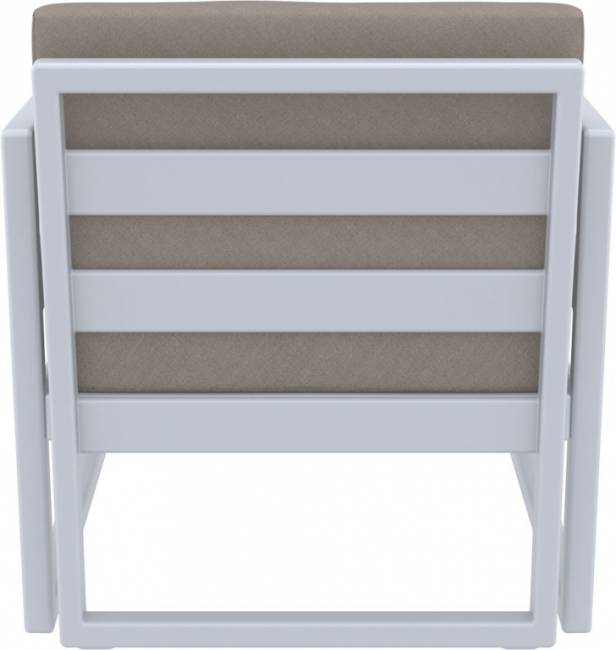 Комплект пластиковой мебели Mykonos XL серебристый, светло-коричневый Комплект пластиковой мебели Mykonos XL серебристый, светло-коричневый