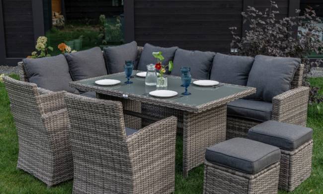 Угловой комплект ZORRO PLUS DOUBLE серого цвета