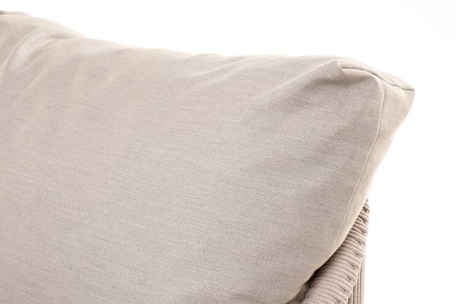 "Верона" лаунж-зона 5-местная плетеная из роупа (веревки), каркас алюминиевый белый, роуп бежевый "Верона" лаунж-зона 5-местная плетеная из роупа (веревки), каркас алюминиевый белый, роуп бежевый