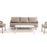 "Верона" лаунж-зона 5-местная плетеная из роупа (веревки), каркас алюминиевый белый, роуп бежевый "Верона" лаунж-зона 5-местная плетеная из роупа (веревки), каркас алюминиевый белый, роуп бежевый