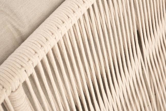 "Верона" лаунж-зона 5-местная плетеная из роупа (веревки), каркас алюминиевый белый, роуп бежевый "Верона" лаунж-зона 5-местная плетеная из роупа (веревки), каркас алюминиевый белый, роуп бежевый