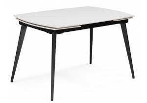 Aveiro 120(180)x80 белый мрамор / черный