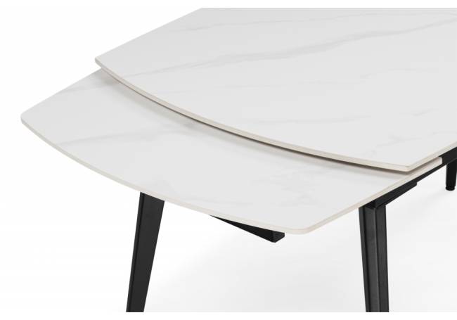 Aveiro 120(180)x80 белый мрамор / черный