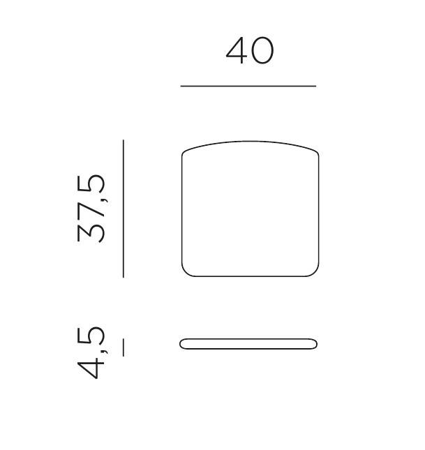 Подушка для стула Doga Bistrot бежевый 400х375х45 мм
