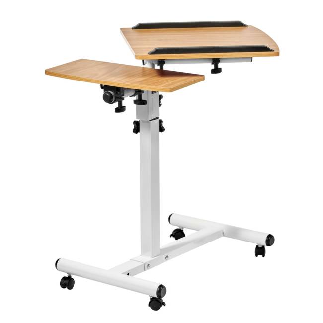 Стол многофункциональный Palma 60x40x62-96см, светлое дерево, белый Стол многофункциональный Palma 60x40x62-96см, светлое дерево, белый