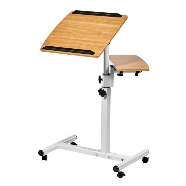 Стол многофункциональный Palma 60x40x62-96см, светлое дерево, белый Стол многофункциональный Palma 60x40x62-96см, светлое дерево, белый