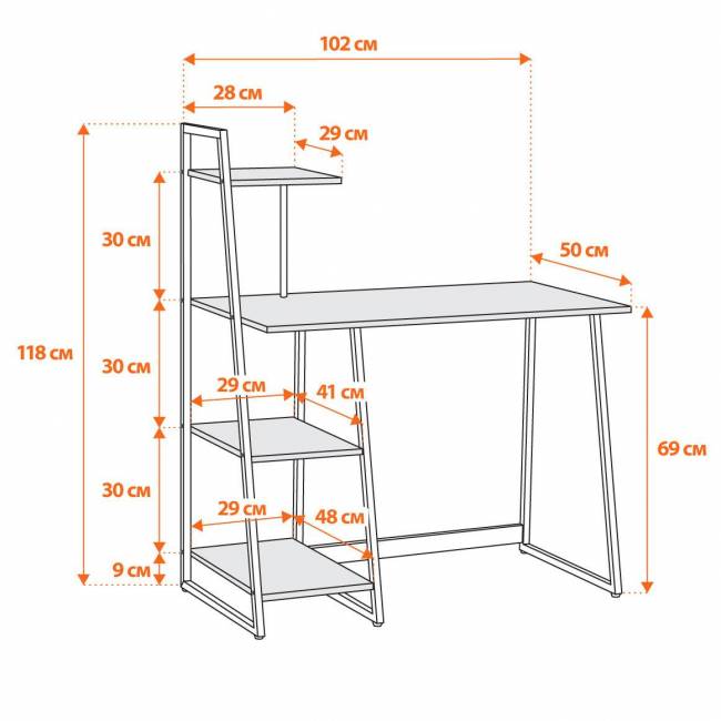 Стол WD-16 burnt burnt