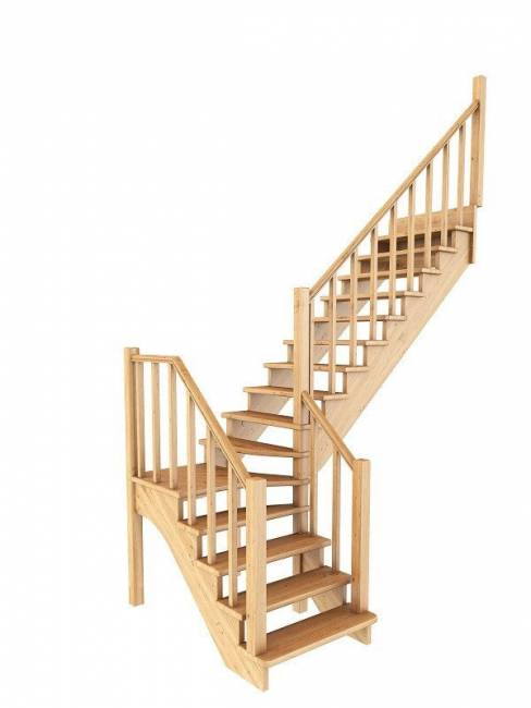 Деревянная лестница К-032м