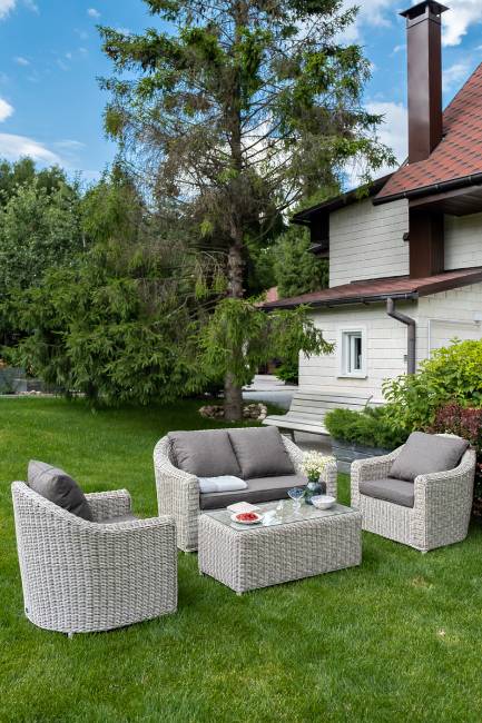 "Кон Панна" диван из искусственного ротанга двухместный, цвет бежевый "Кон Панна" диван из искусственного ротанга двухместный, цвет бежевый