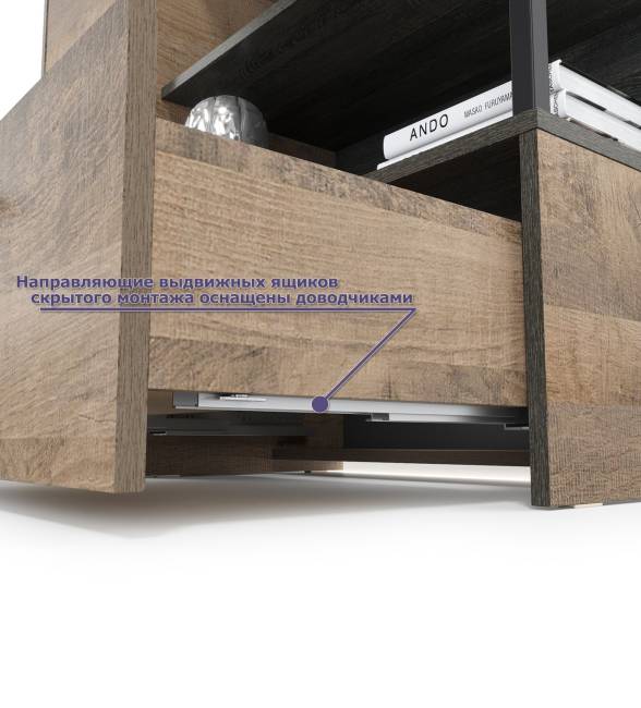 Два комода с дверкой и ящиком Трувор цвет дуб гранж песочный/интра