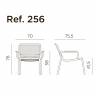 Лаунж-кресло пластиковое Doga Relax агава 700х755х760 мм
