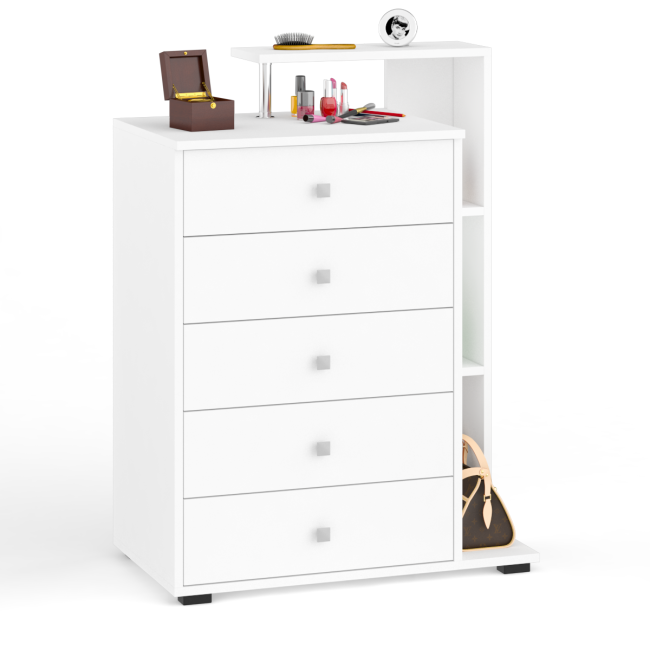 Комод с зеркалом Камелия цвет белый