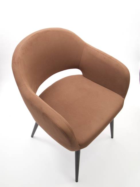 Стол Сканди К 100 орех с креслами Пичч велюр коричневый