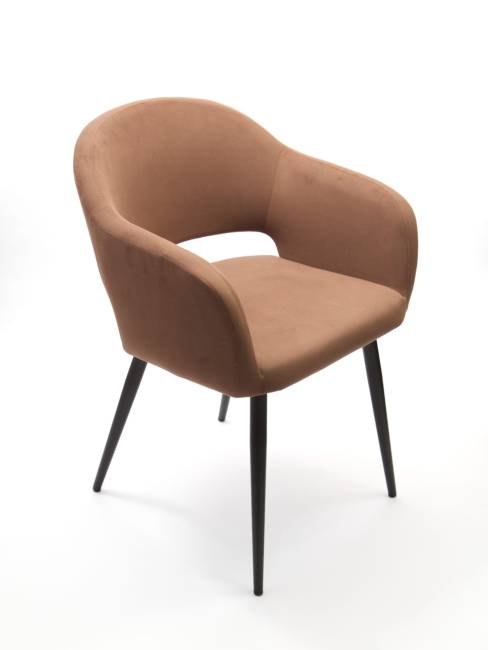 Стол Сканди К 100 орех с креслами Пичч велюр коричневый