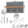 Вешалка с полочкой Октава 15.14.01 цвет серый графит/дуб крафт золотой