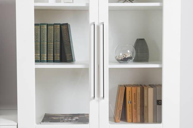 Стенка для гостиной Валенсия № 122 цвет белый шагрень