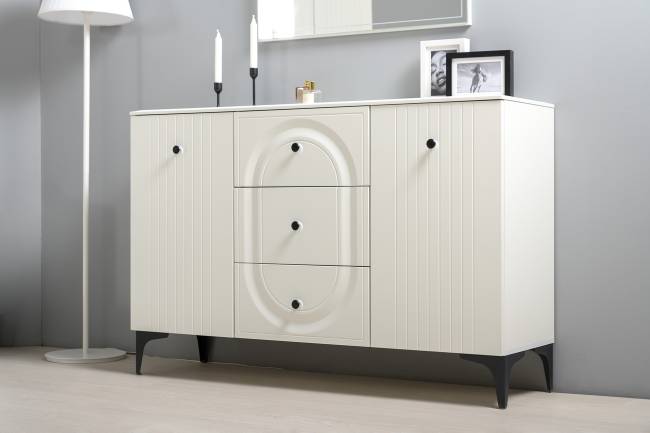 Стенка для гостиной Валенсия № 122 цвет белый шагрень