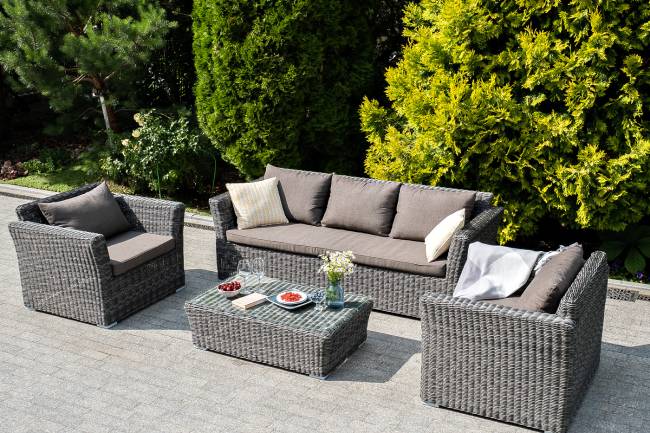 "Капучино" журнальный столик из искусственного ротанга, цвет графит "Капучино" журнальный столик из искусственного ротанга, цвет графит