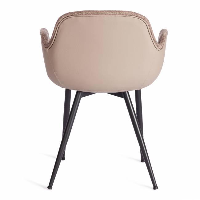 Кресло VALENTINO (mod. PC45-2) / 1 шт. в упаковке металл/экокожа/ткань, 55 х 58 х 81 см, Brown (коричневый)/чёрный Brown (коричневый)/чёрный металл/экокожа/ткань