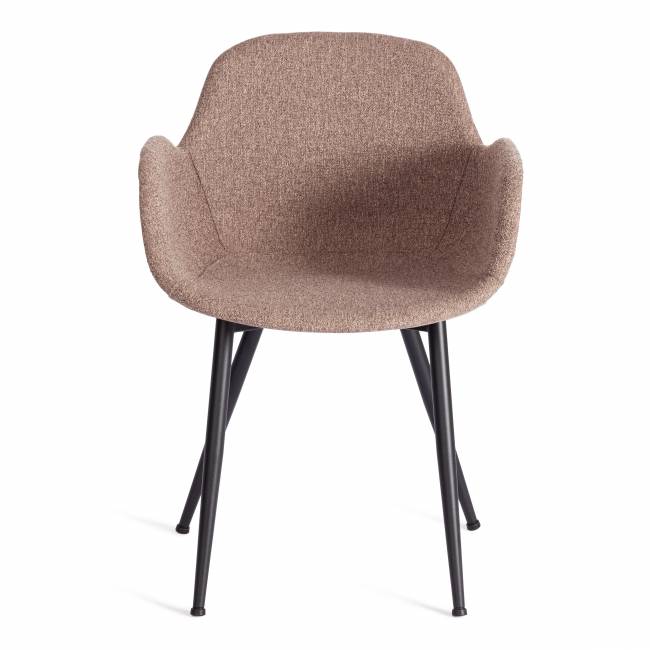 Кресло VALENTINO (mod. PC45-2) / 1 шт. в упаковке металл/экокожа/ткань, 55 х 58 х 81 см, Brown (коричневый)/чёрный Brown (коричневый)/чёрный металл/экокожа/ткань