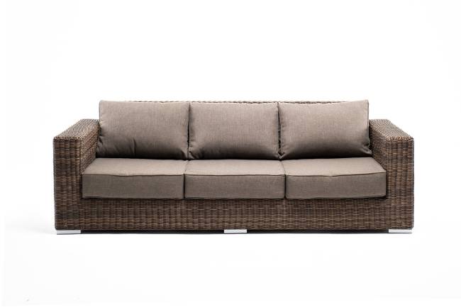 "Боно" диван из искусственного ротанга трехместный, цвет коричневый "Боно" диван из искусственного ротанга трехместный, цвет коричневый