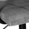 Стул барный DOBRIN KRUGER ARM BLACK, серый вельвет (LAR-E2041-25)