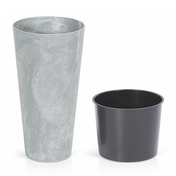Кашпо для цветов "Prosperplast Tubus Slim Beton", бетон, 64+35л