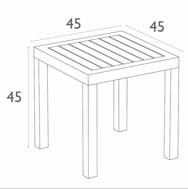 Столик пластиковый для лежака Ocean Side Table белый 450х450х450 мм Столик пластиковый для лежака Ocean Side Table белый 450х450х450 мм