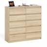 Комод высокий на десять выдвижных ящиков Мори МК1200.10 цвет дуб сонома Комод высокий на десять выдвижных ящиков Мори МК1200.10 цвет дуб сонома