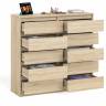 Комод высокий на десять выдвижных ящиков Мори МК1200.10 цвет дуб сонома Комод высокий на десять выдвижных ящиков Мори МК1200.10 цвет дуб сонома