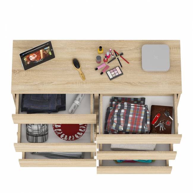 Комод высокий на десять выдвижных ящиков Мори МК1200.10 цвет дуб сонома Комод высокий на десять выдвижных ящиков Мори МК1200.10 цвет дуб сонома