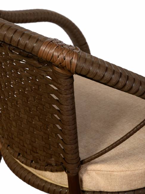 Кресло Denver (Денвер) из искусственного ротанга, орех