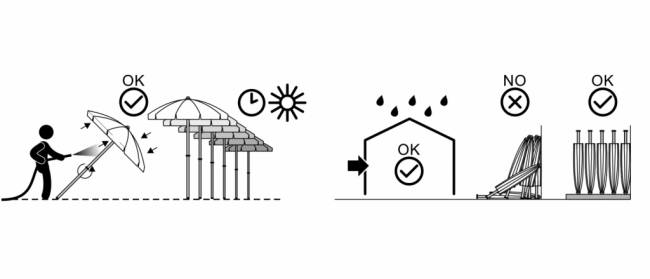 Зонт пляжный профессиональный 2х2 м Picasso под дерево 2000х2000 мм