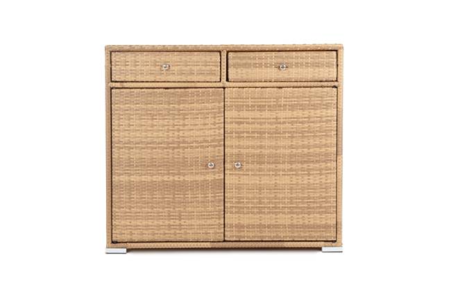 "Мальта" тумба плетеная из искусственного ротанга, цвет соломенный