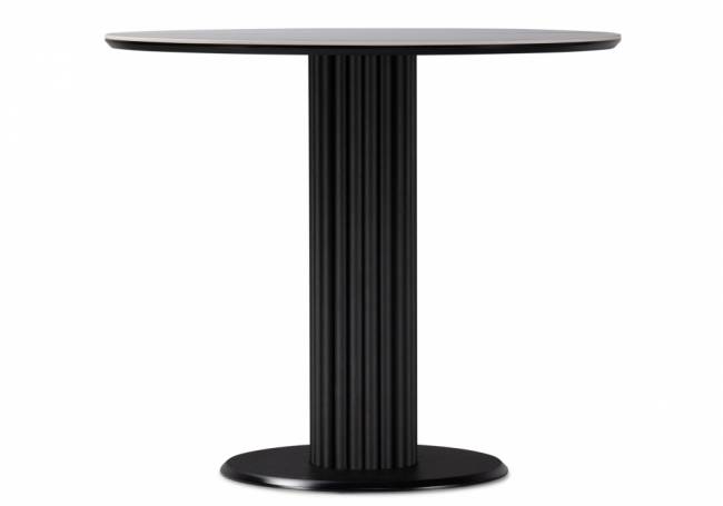 Керамический стол Кэмерон 90х90 белый мрамор snow white / черный