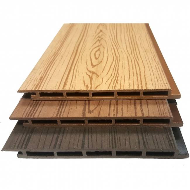 Фасадная панель из ДПК HOLZHOF, 165*15*3000 мм, слоновая кость