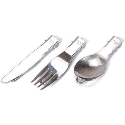 Набор складных столовых приборов из нержавеющей стали в чехле S/S Cutlery Set