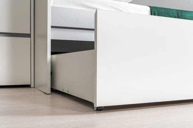 Мебель для детской Торонто № 22 цвет белый шагрень/стальной серый