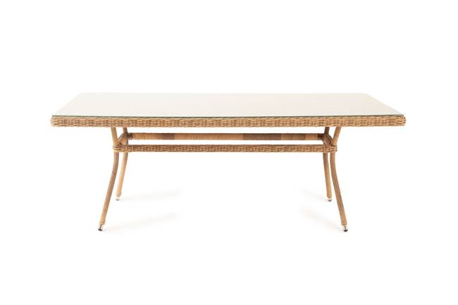 "Латте" плетеный стол из искусственного ротанга 160х90см, цвет соломенный "Латте" плетеный стол из искусственного ротанга 160х90см, цвет соломенный