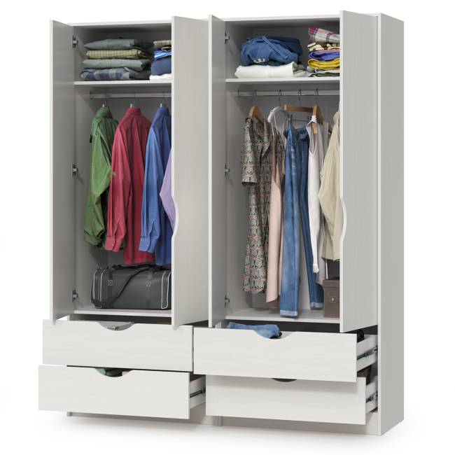 Два детских шкафа для одежды Уна цвет белый Два детских шкафа для одежды Уна цвет белый