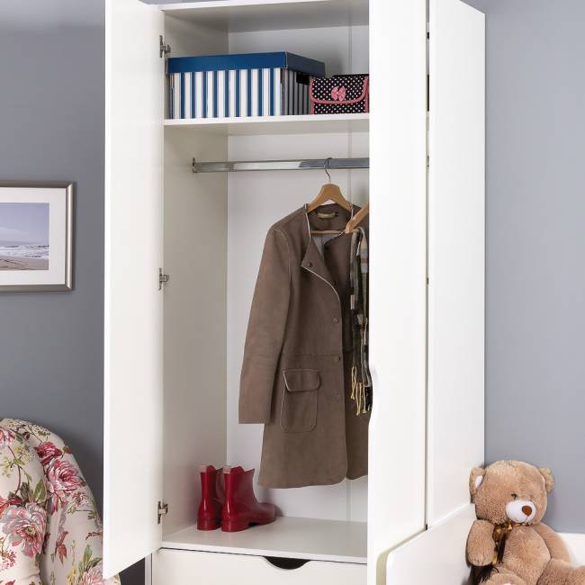 Два детских шкафа для одежды Уна цвет белый Два детских шкафа для одежды Уна цвет белый