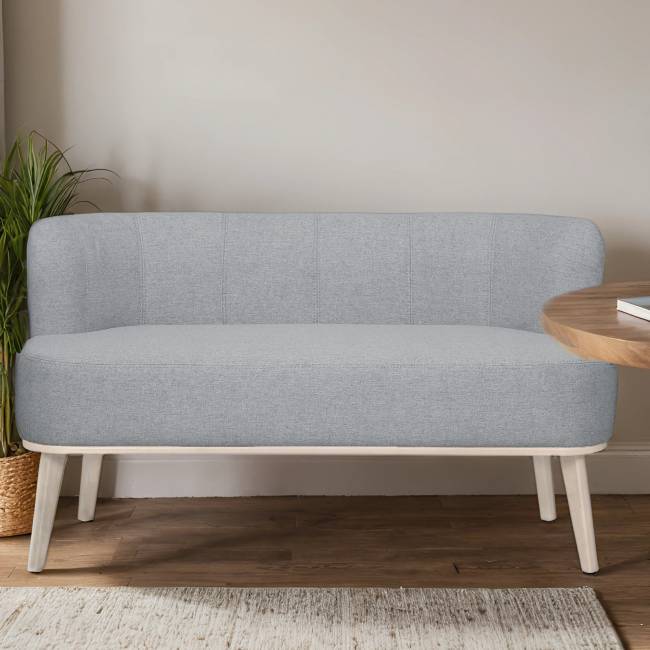 Диван Жирон ткань серый, каркас лак