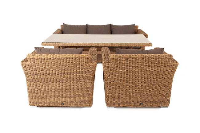 "Моккачино" обеденная группа из искусственного ротанга, цвет соломенный "Моккачино" обеденная группа из искусственного ротанга, цвет соломенный